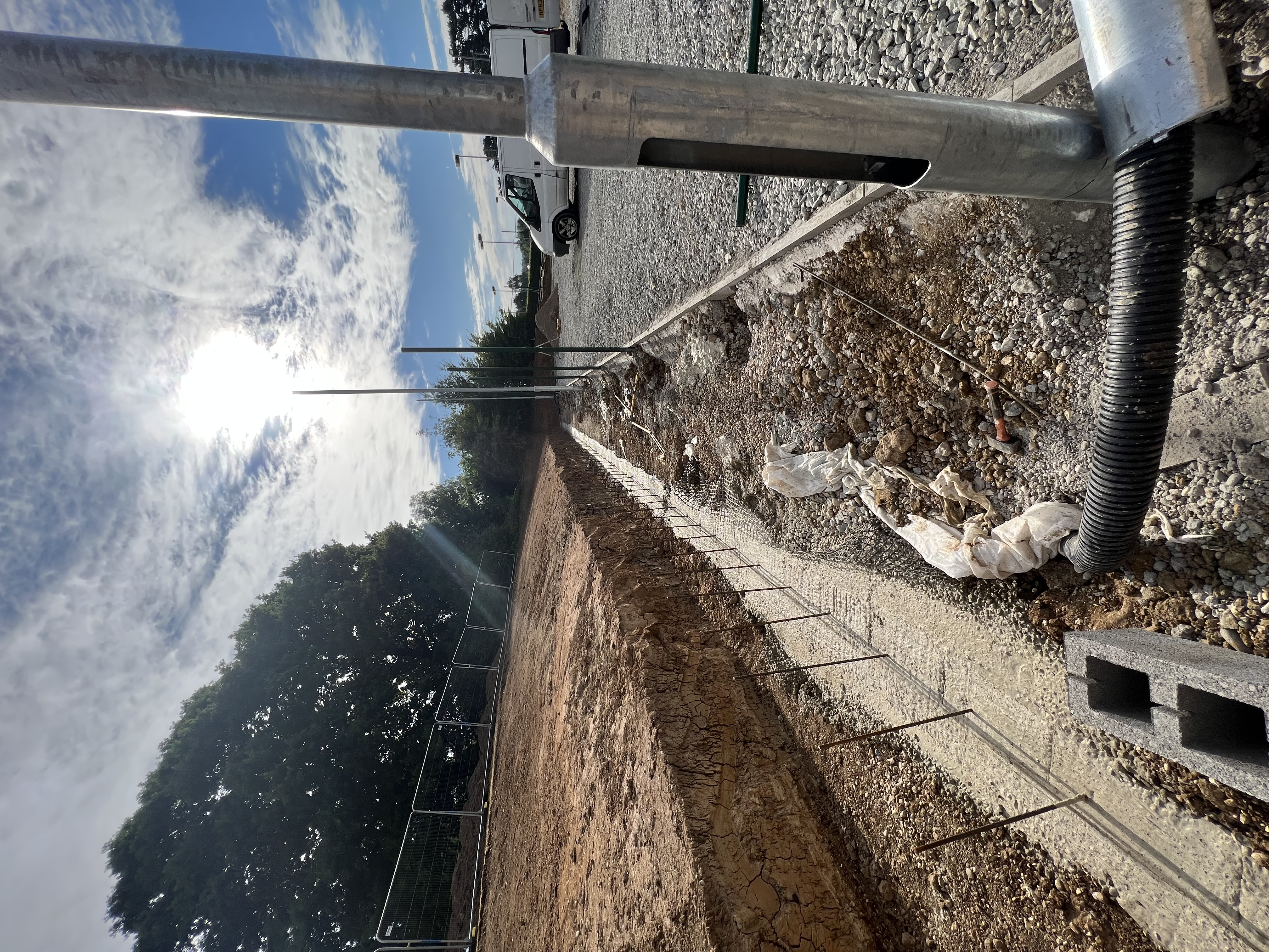 Retaining wall block work and capping stone — Groundworks, Brickwork, Tennis & Sports Courts · View 4