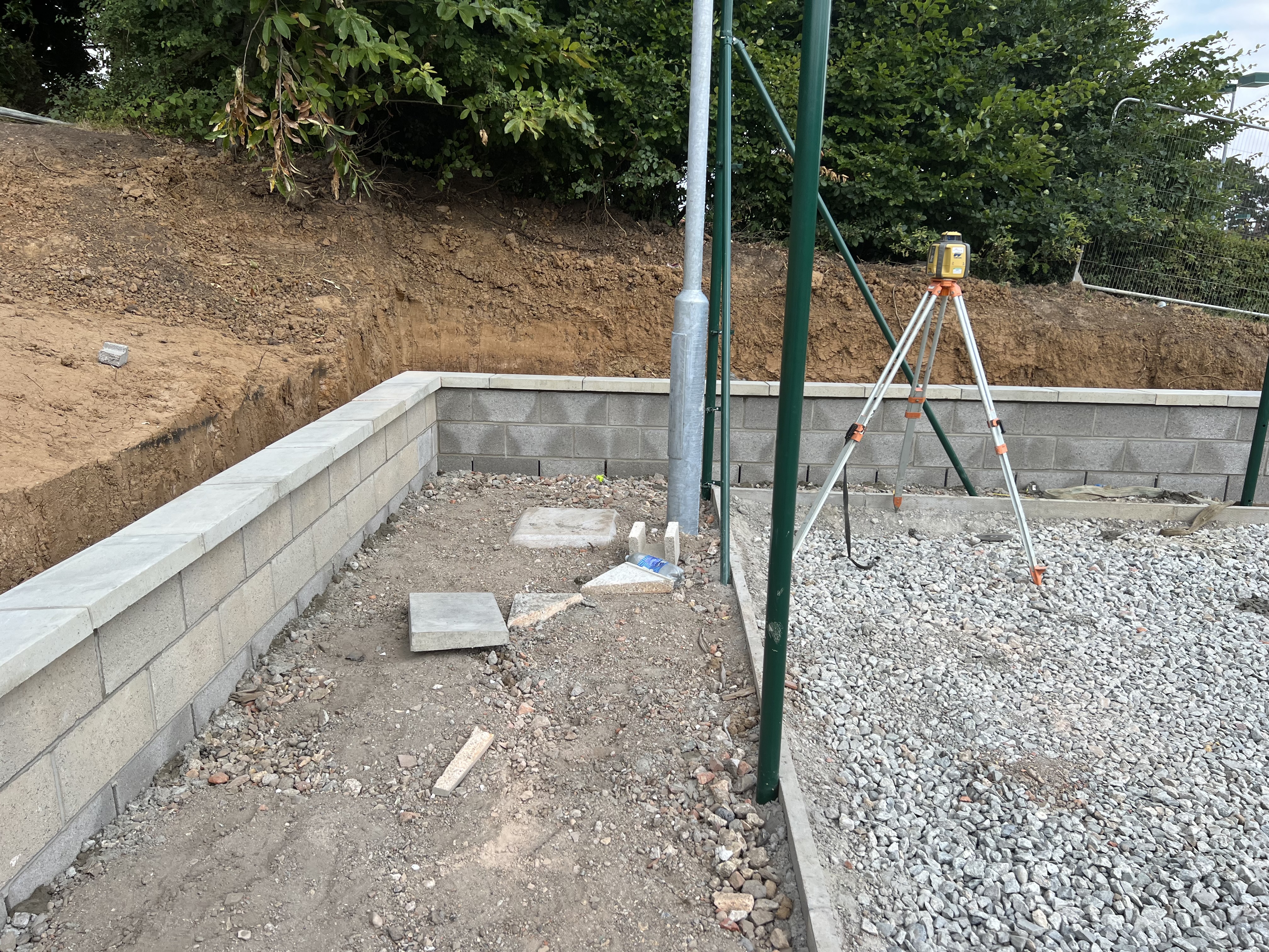 Retaining wall block work and capping stone — Groundworks, Brickwork, Tennis & Sports Courts · View 3